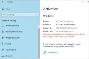 How to Fix the Windows 10 Activation Error Code 0xc004f211