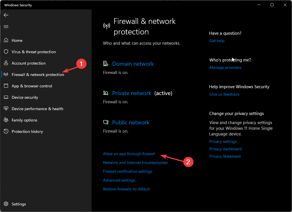 Firewall & network