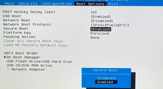 Secure-boot -enable secure boot without bios