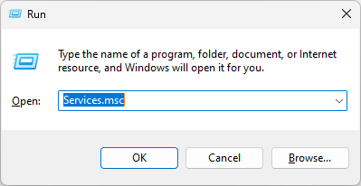 Services Run Command - System recovery -windows 11 can't find printer