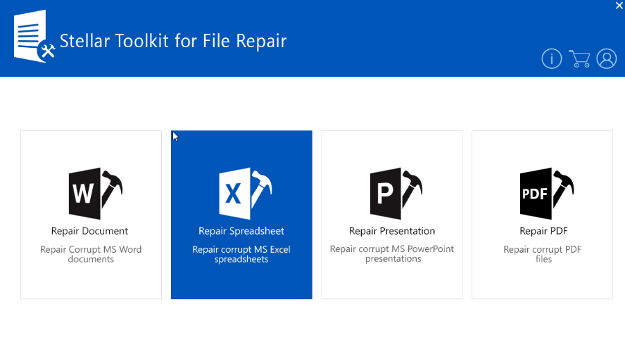 Stellar-File-Repair-Toolkit interface