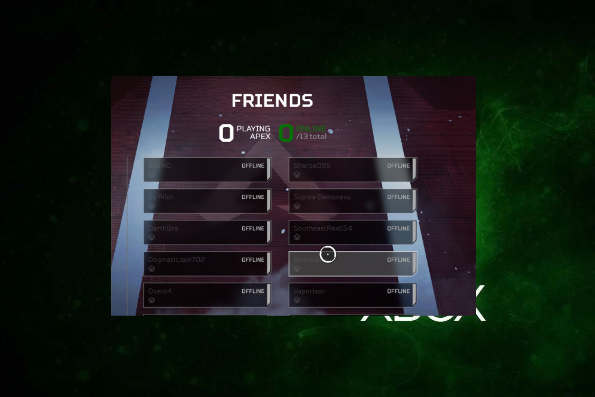 Xbox friend list disappeared and How to fix it