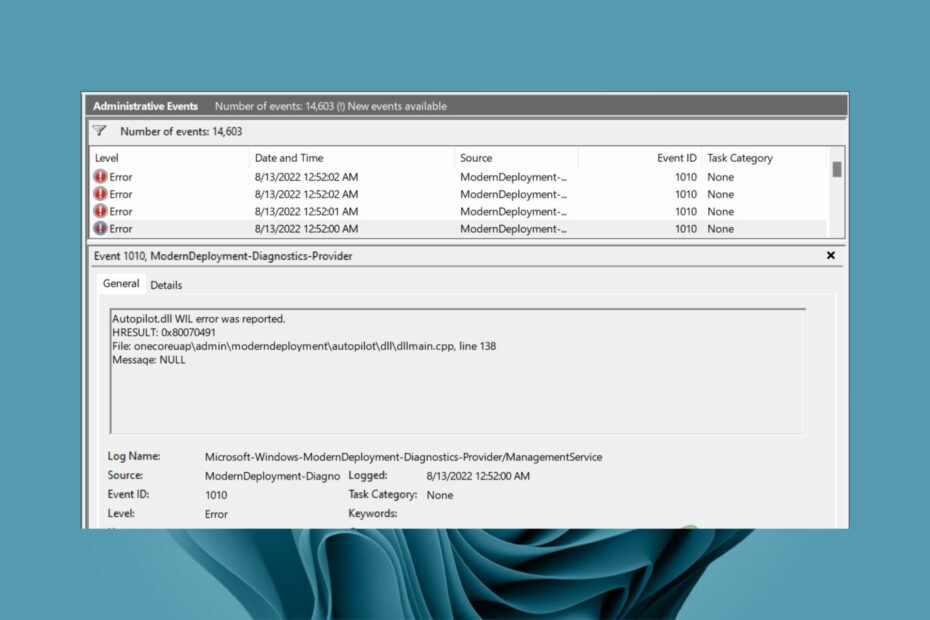 Autopilot.dll WIL Error Was Reported [Windows 11 Fix Guide]
