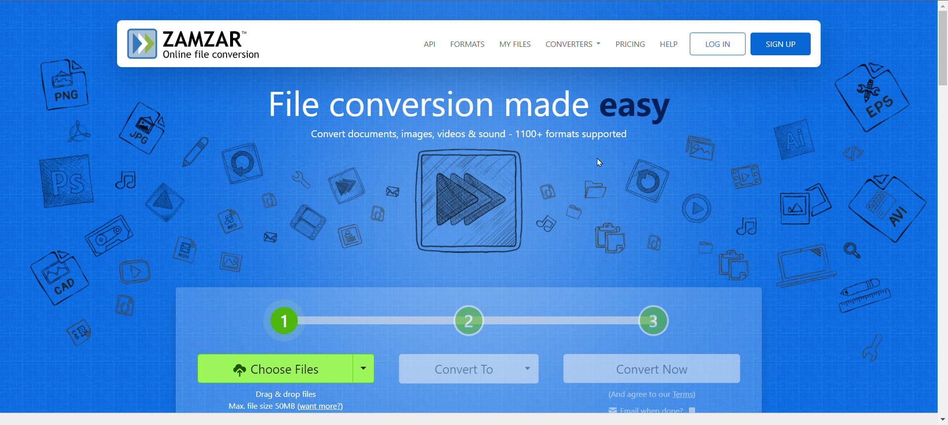Zamzar - change file type windows 10