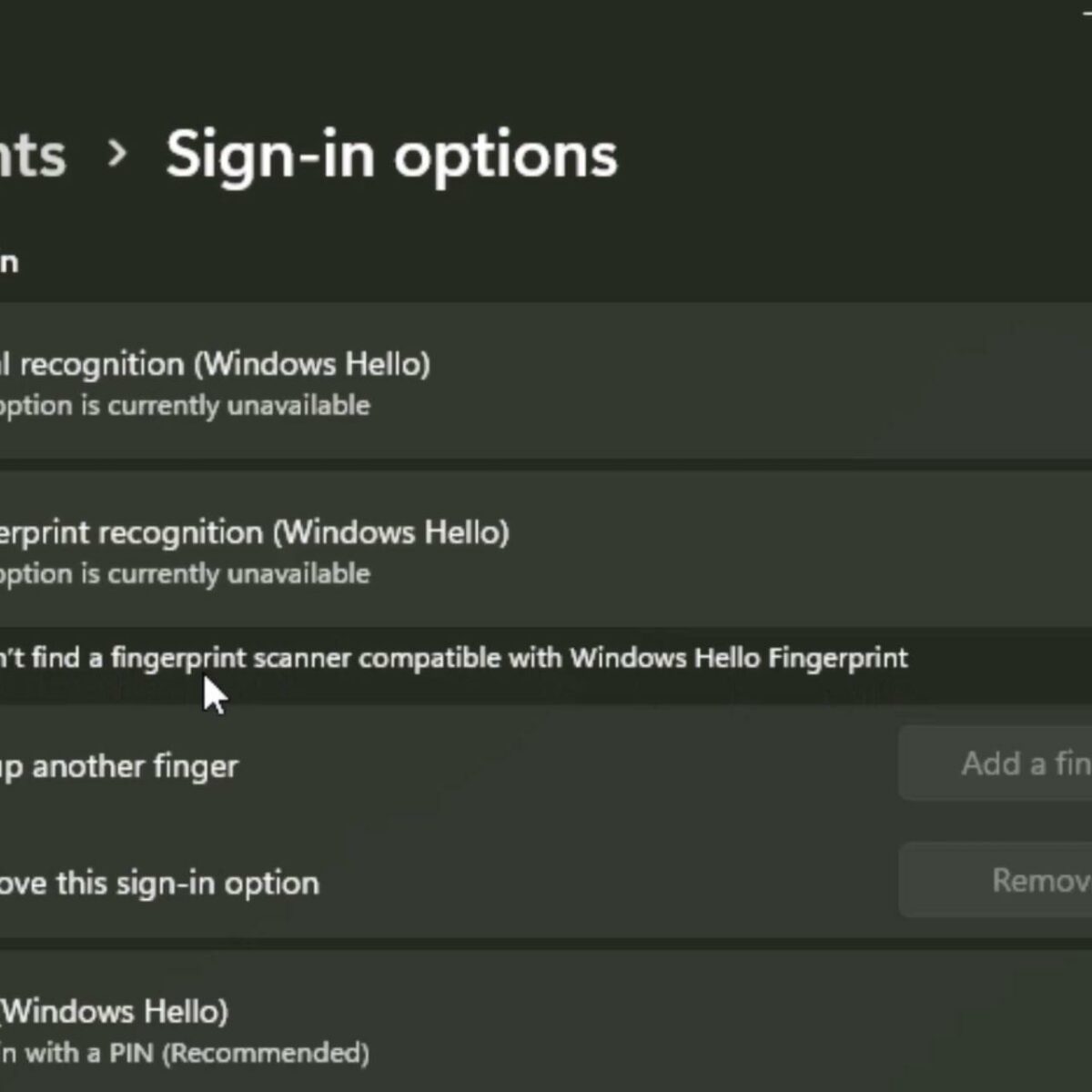 11 Fixes for Windows Hello Fingerprint Option Unavailable or Not