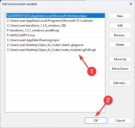 Environment variable