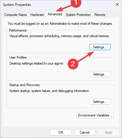 Performance Settings -virtual disk service error delete is not allowed