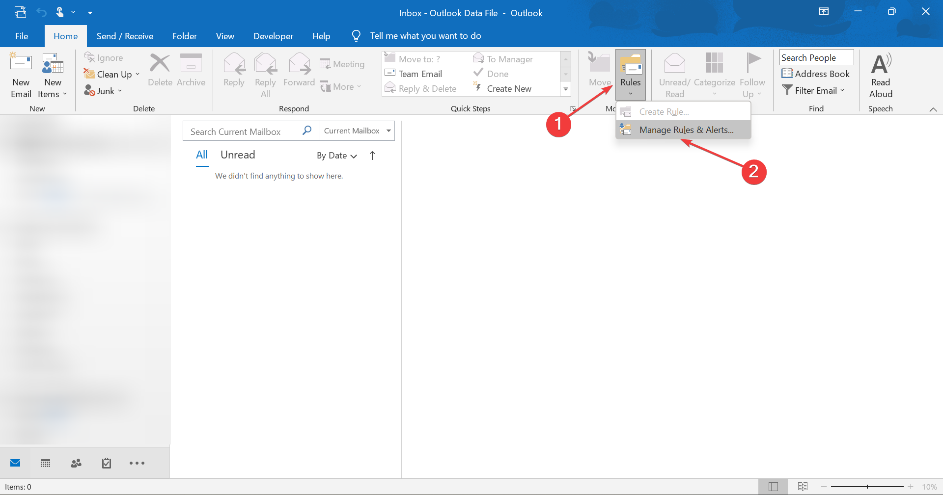 manage rules and alerts
