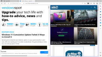 How to activate split screen in Microsoft Edge