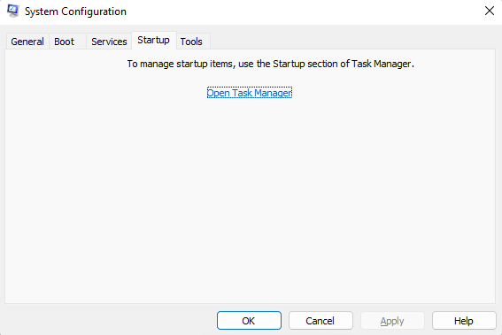 open task manager
