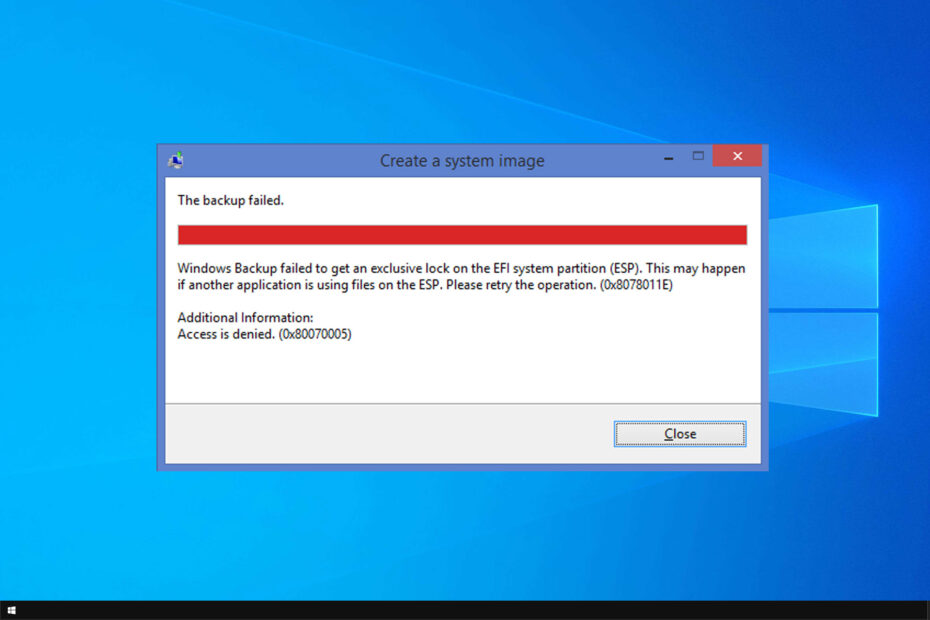 Windows Backup Failed With Error Code 0x8078011e [Fix]
