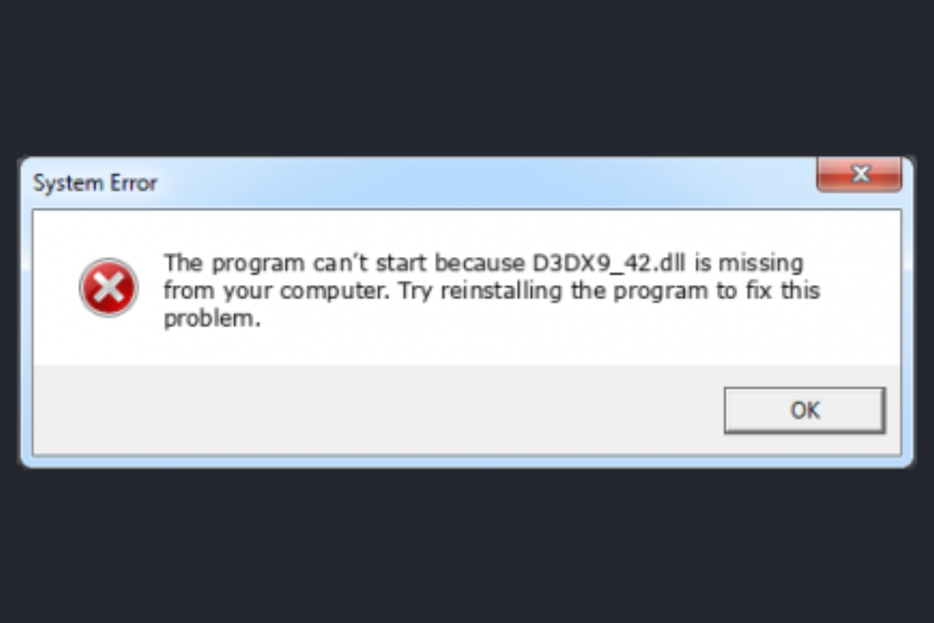 D3dx9_42.dll is missing on Windows 10/11 [Quick Fix]
