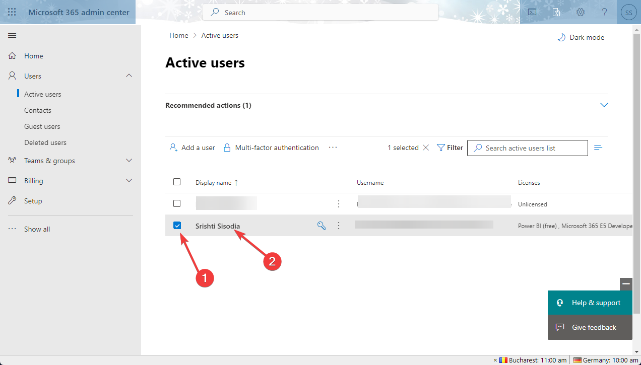 Select User1