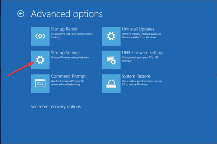 Startup Settings