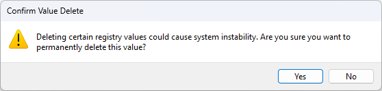 Yes delete
