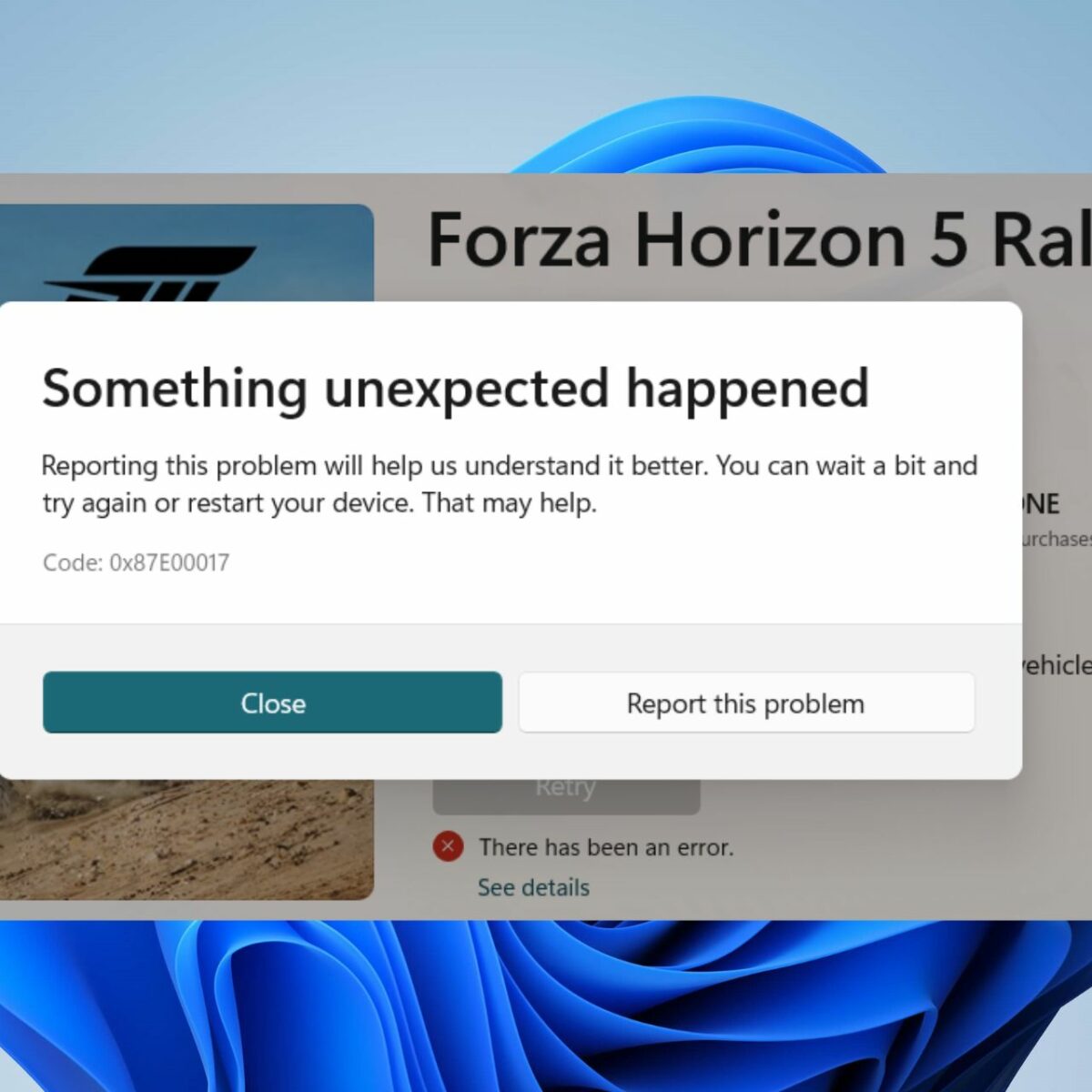 Forza Horizon 5 Download Error 0x87e00017 - Microsoft Community