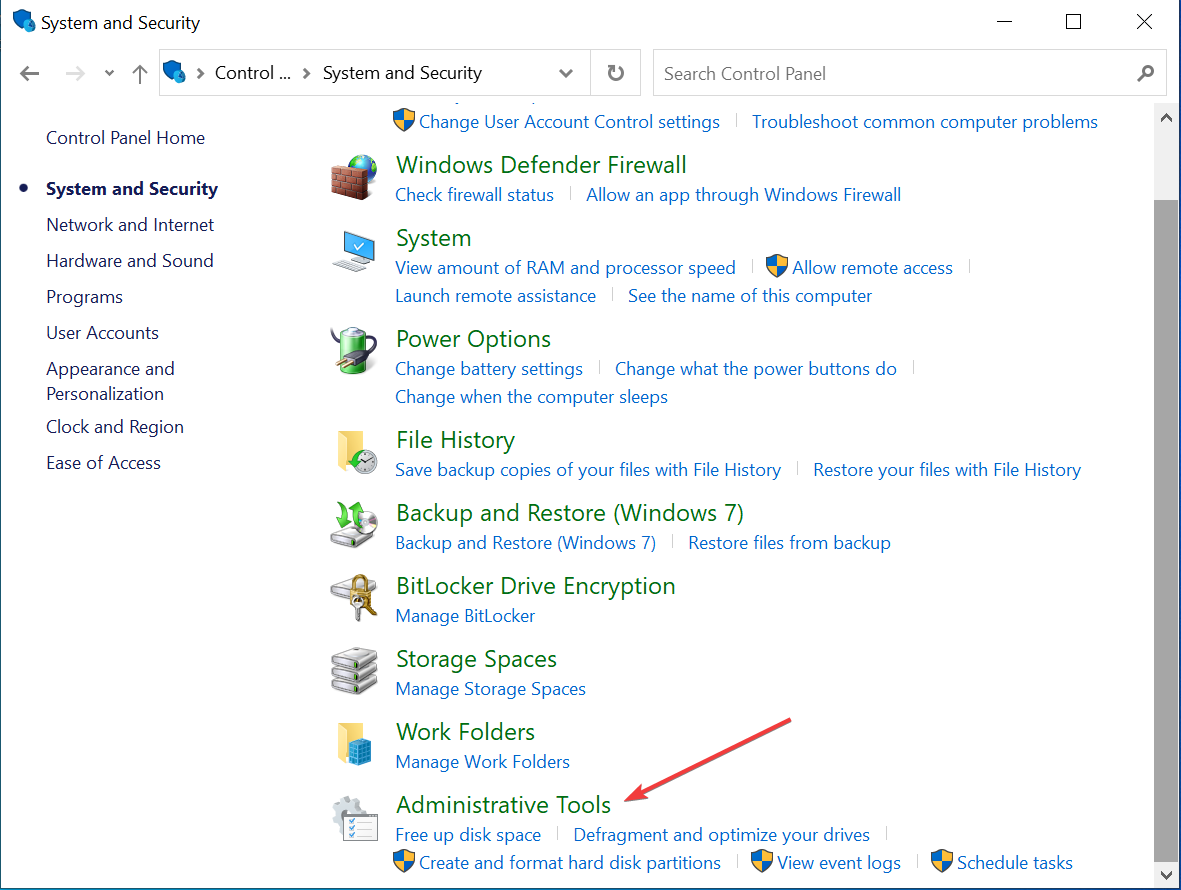 Herramientas administrativas cómo desfragmentar Windows 10