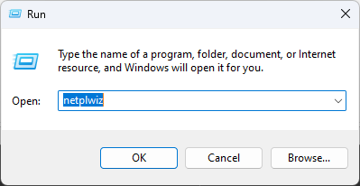 netplwiz