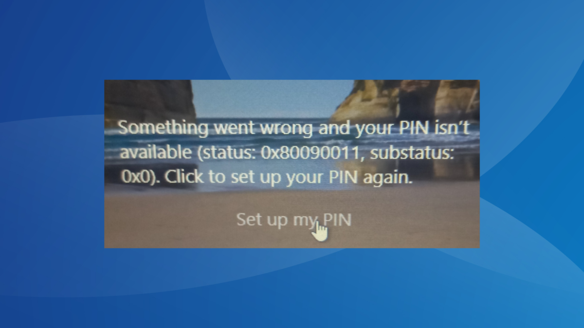 fix 0x80090011 Windows Hello error