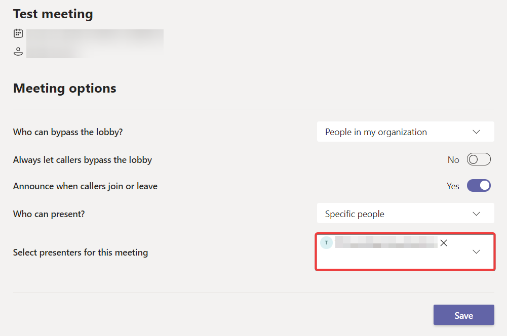 make someone a presenter in Microsoft Teams