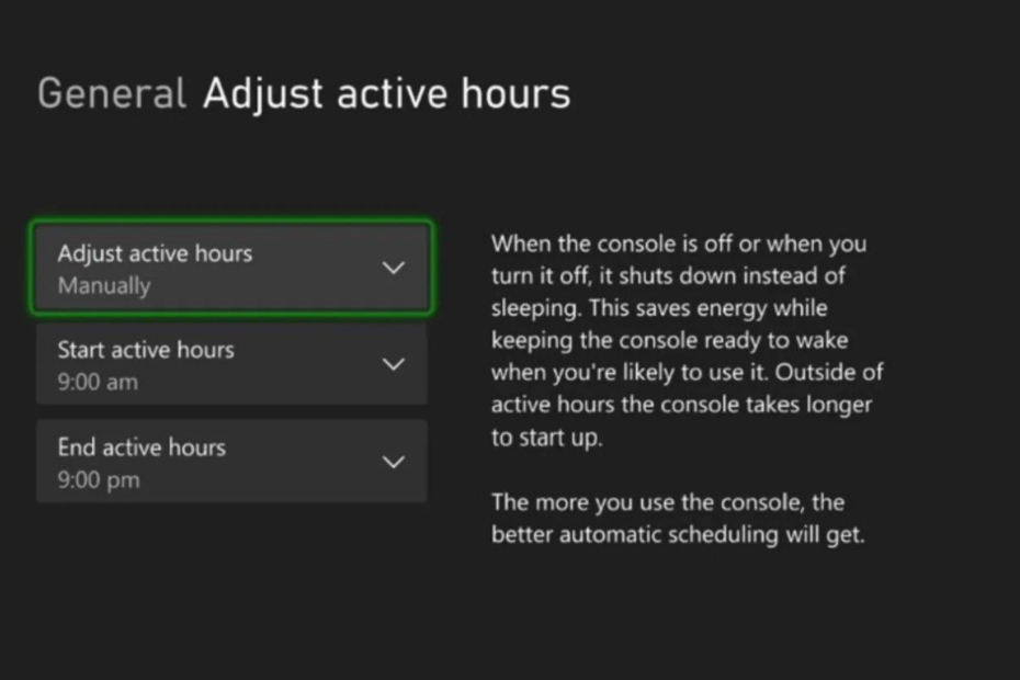 How to adjust active hours on Xbox