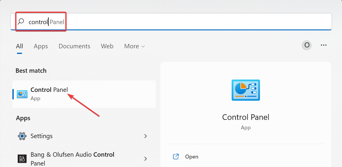 control panel