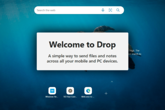 How to send files using Microsoft Edge Drop feature