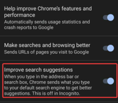How to Disable Site & Search Suggestion on Chrome