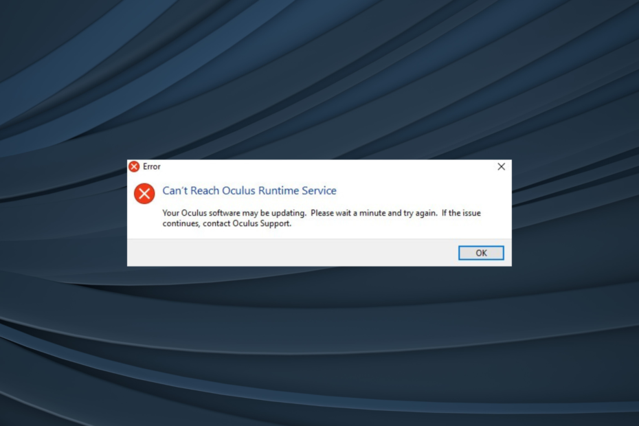 7 Ways to Fix Oculus Rift Runtime Service Error