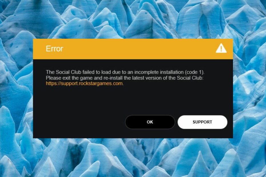 Social Club Failed to Start: Installation Code 1 [Fix]