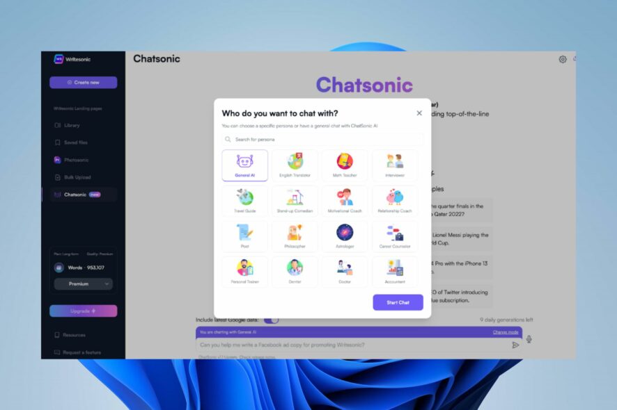 chatsonic network error