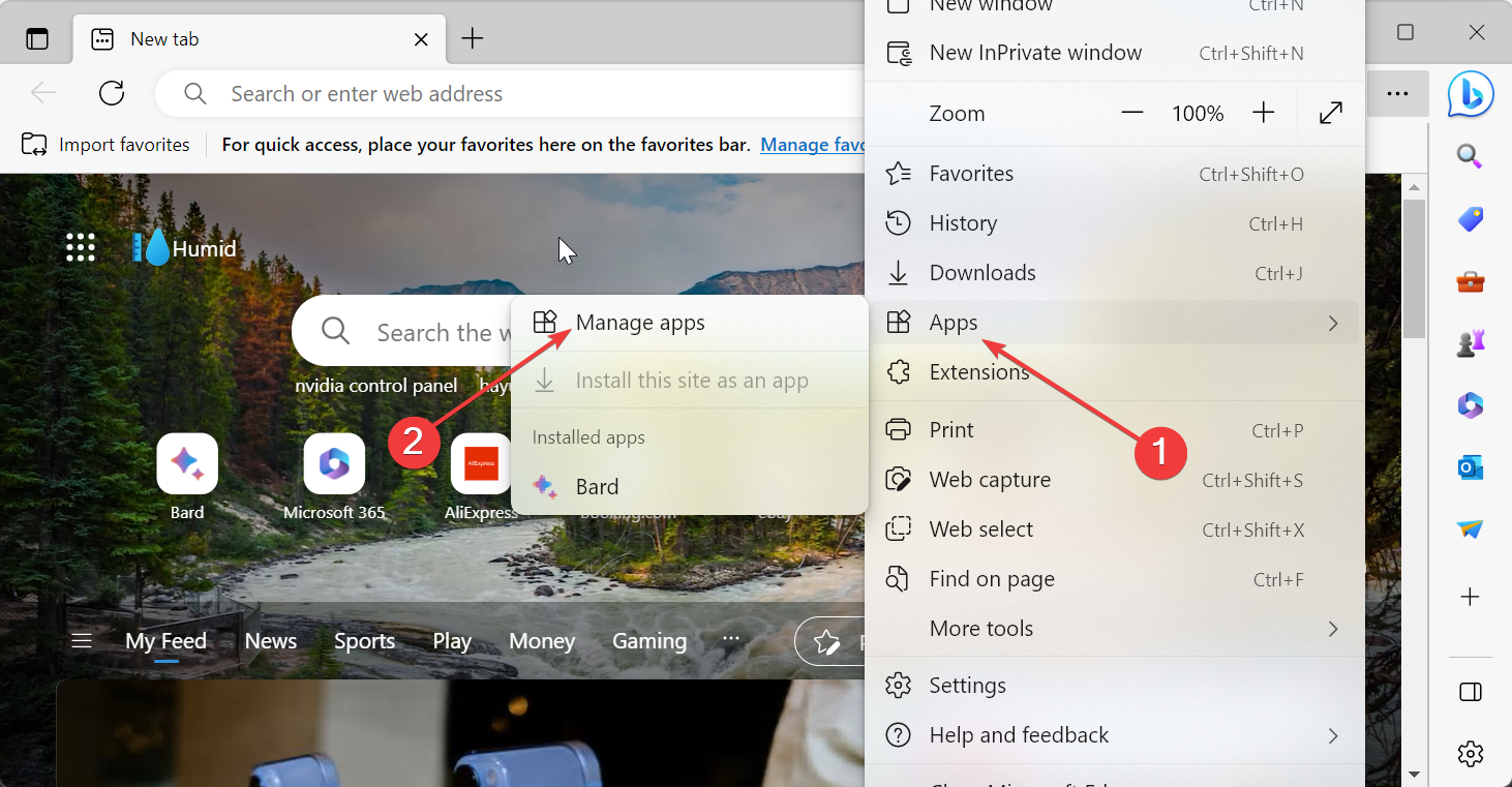 manage apps