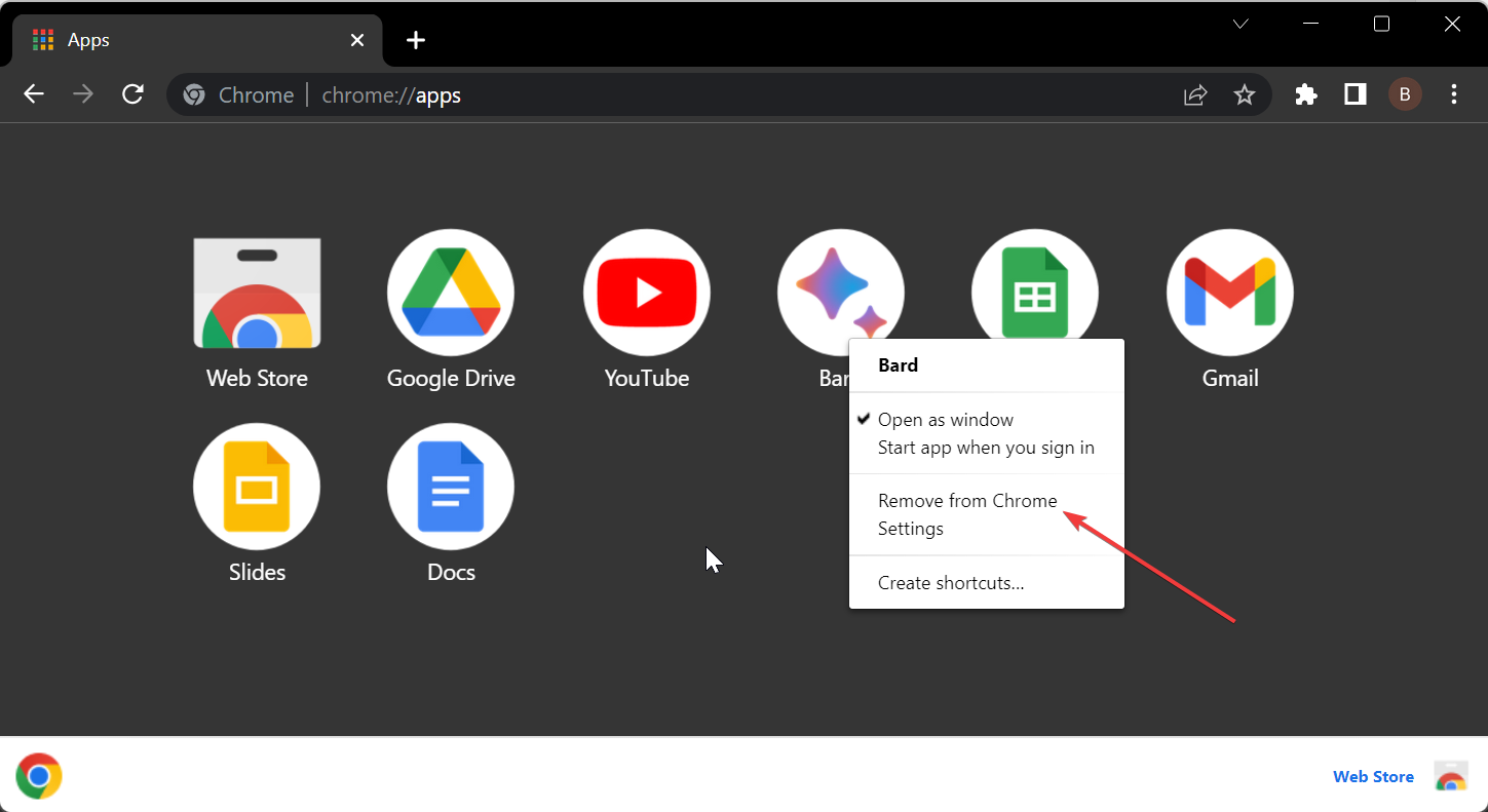 remove from