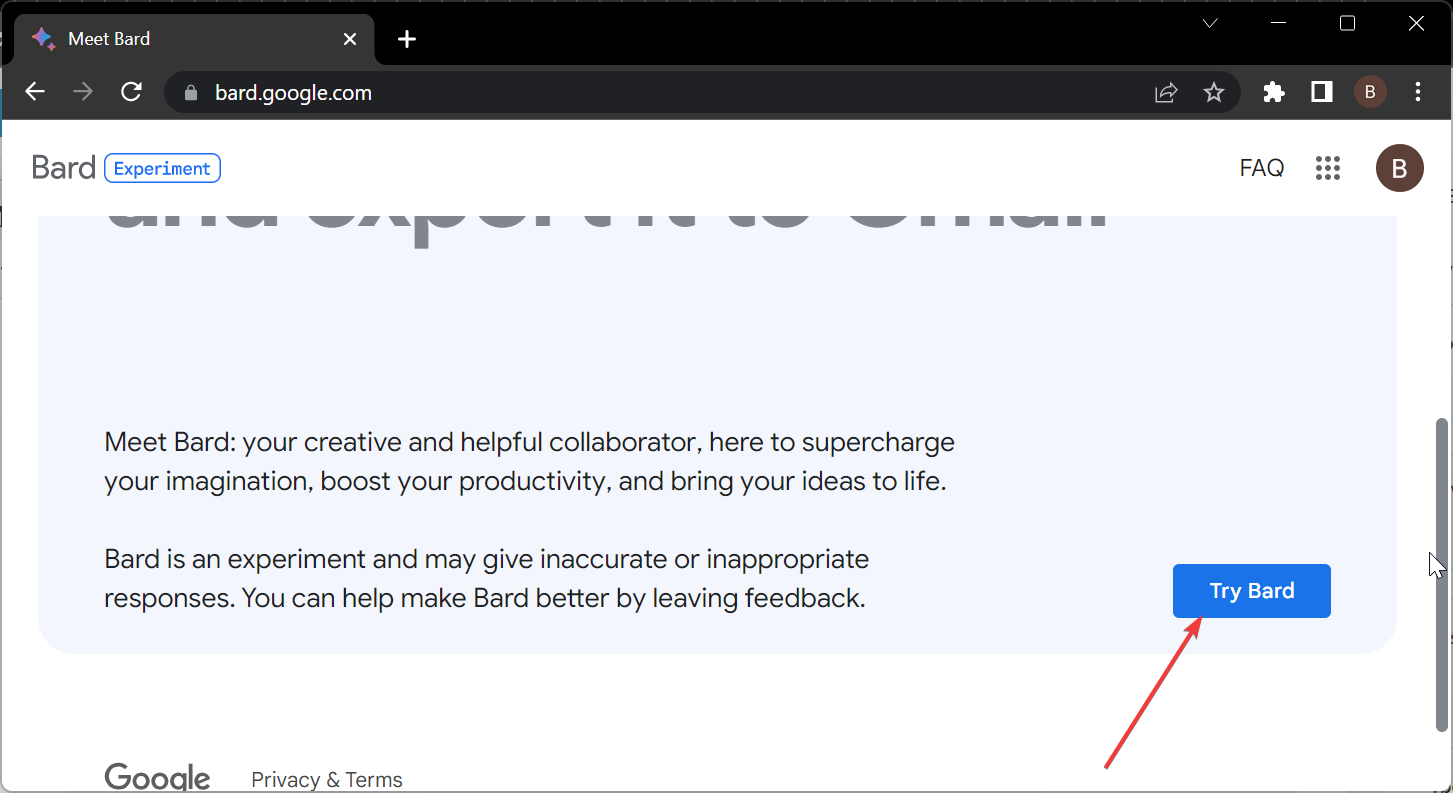 try install google bard windows