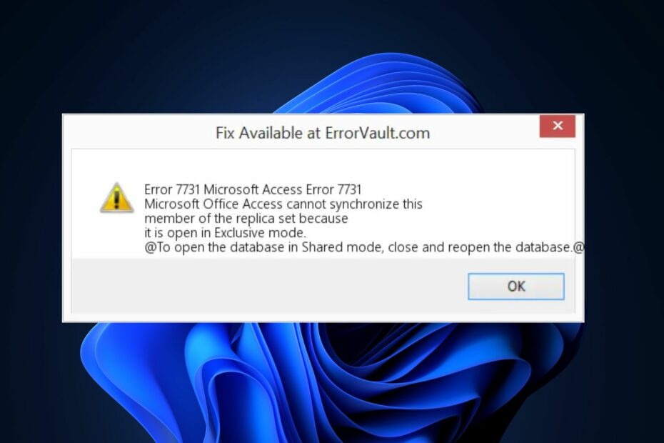 Microsoft Access Error 7731: How to Quickly Fix it