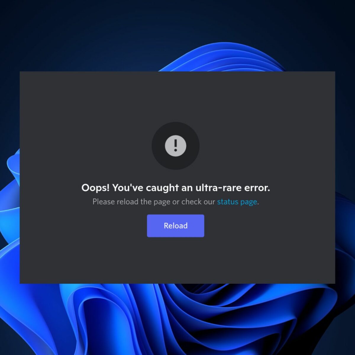 Oops You've Got An Ultra Rare Error on Discord [Fix]