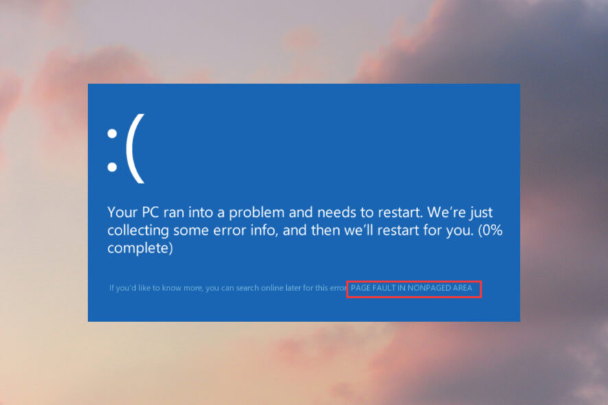 How to fix Page Fault in Nonpaged Area on Windows 10