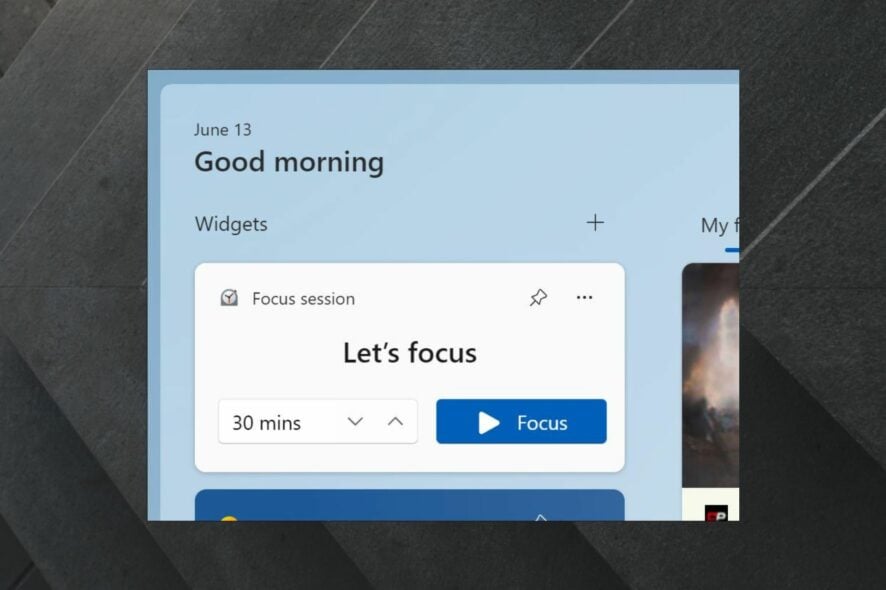 focus sessions windows 11