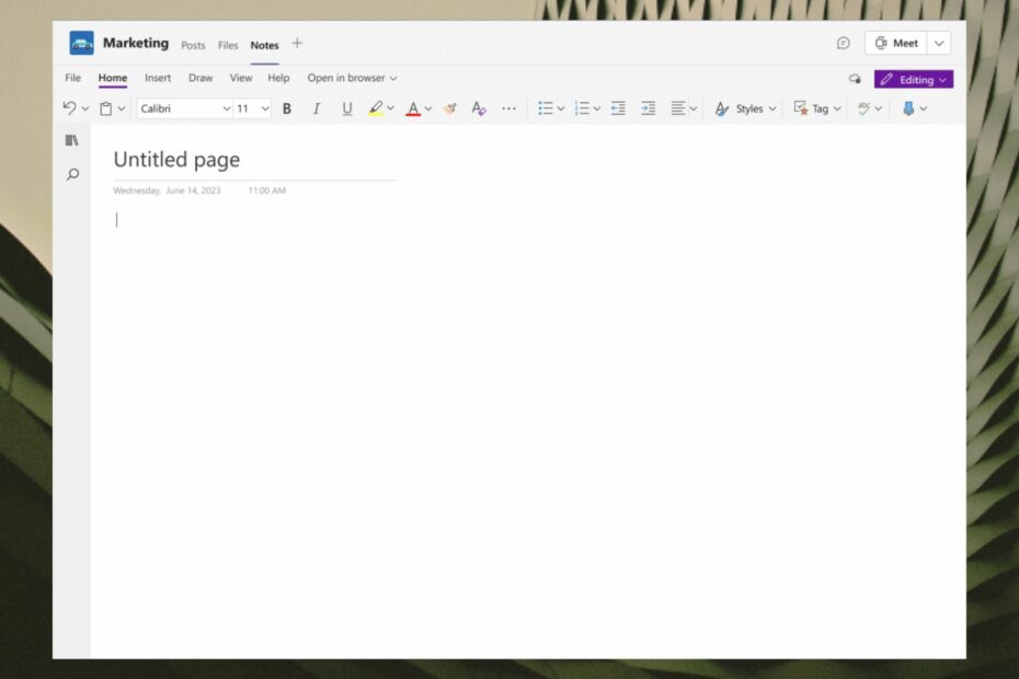 How to use the Default Notes Tab in Teams for Enterprises
