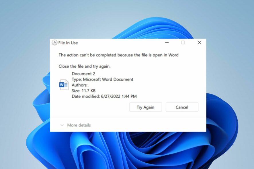 files won't delete windows 11