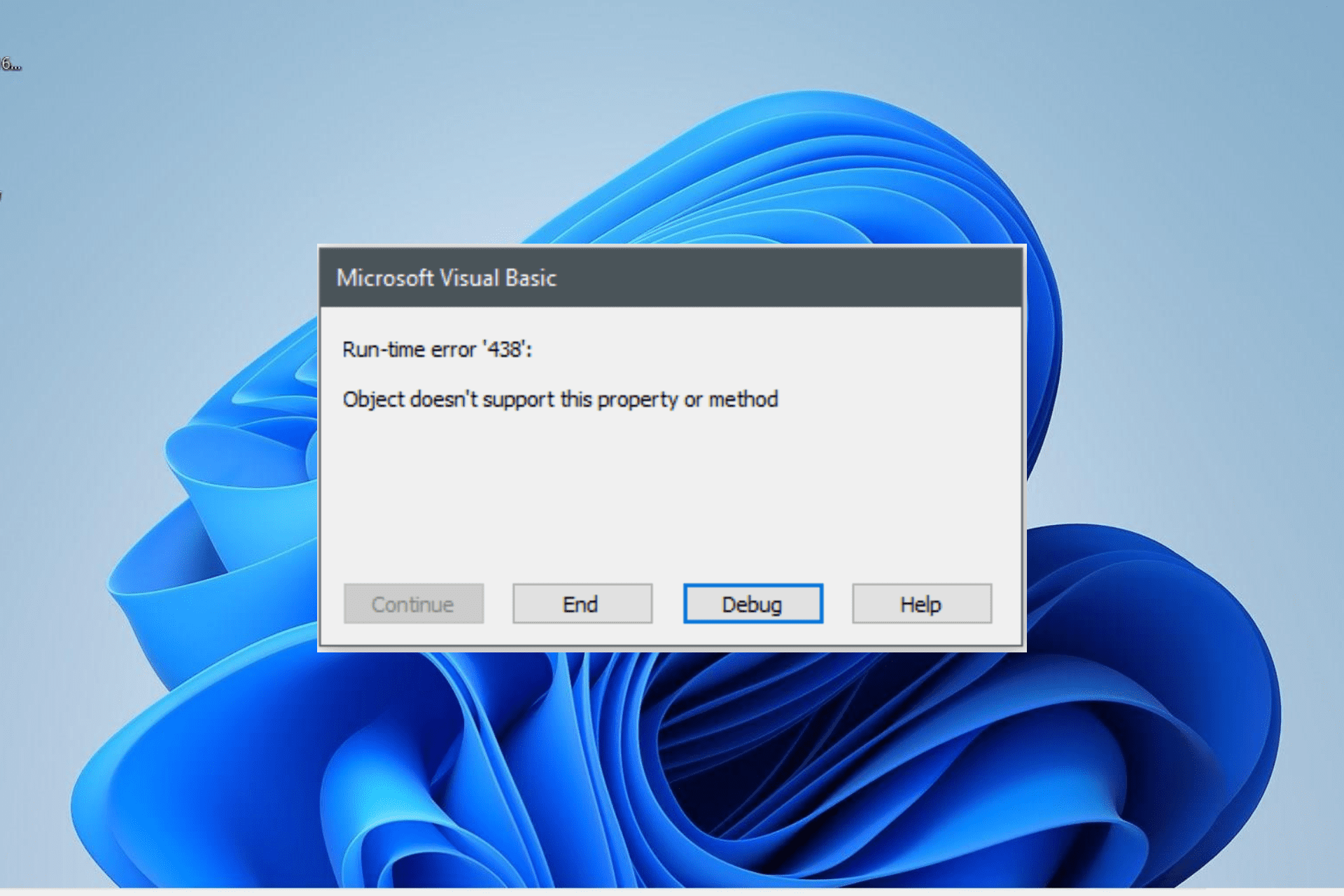 Runtime Error 438 Object Doesn t Support Property Fix 