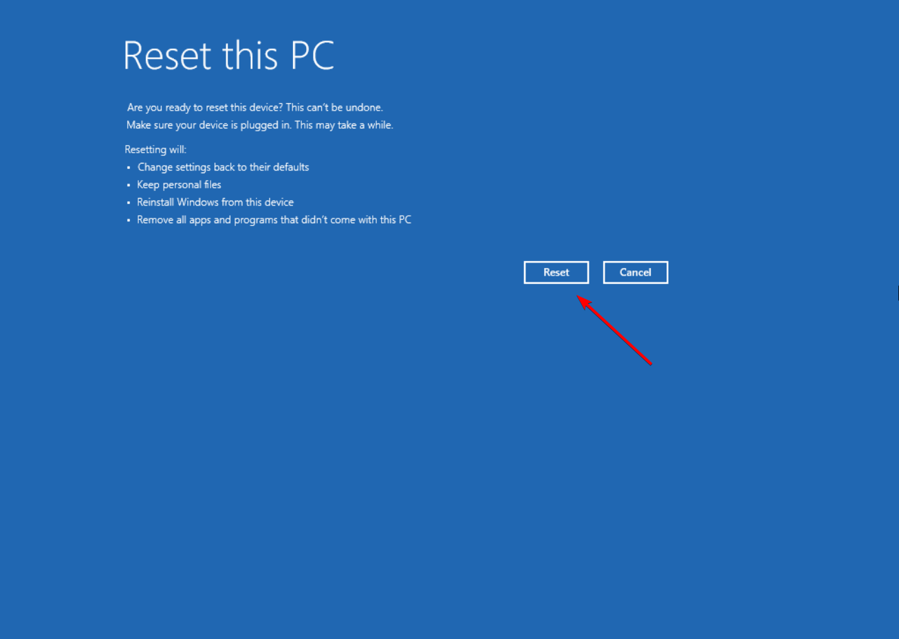 Reset PC