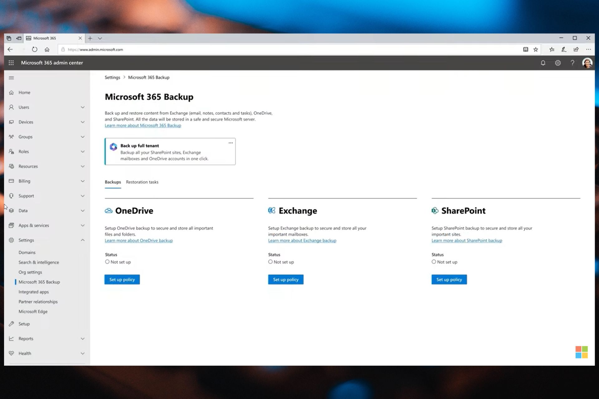 How to protect your data with Microsoft 365 backup