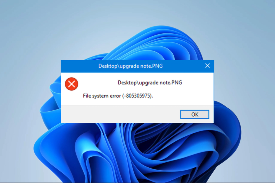 File System Issues File System Error (-805305975): How to Fix It