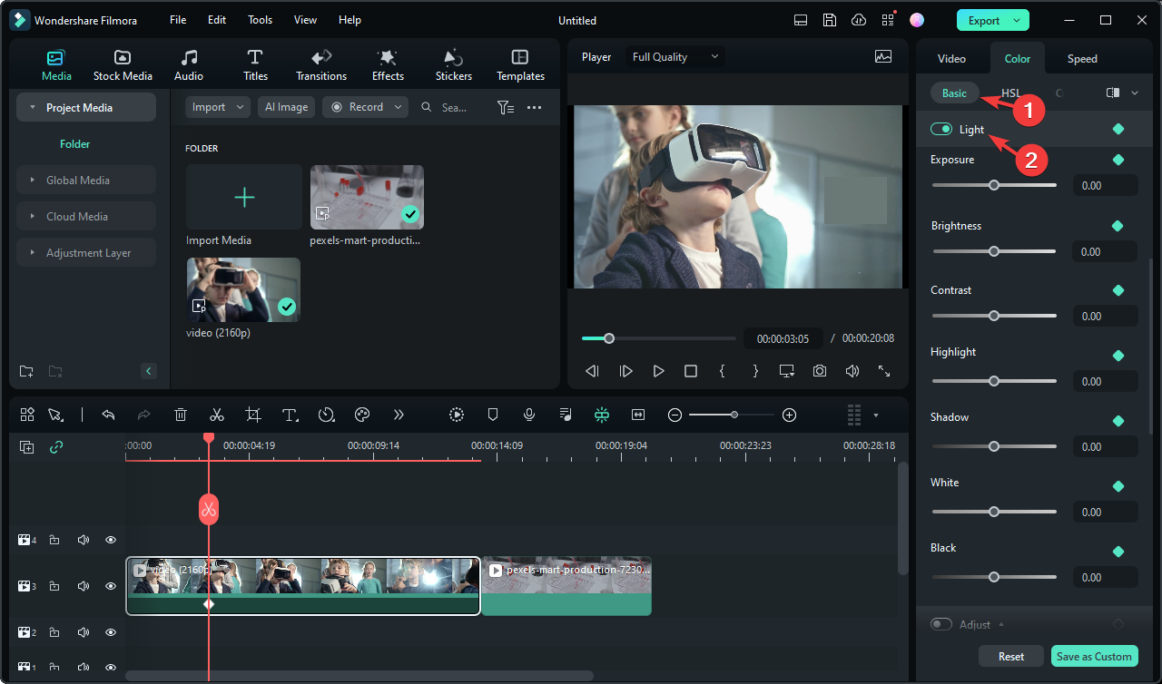 Light - Filmora Video Editor