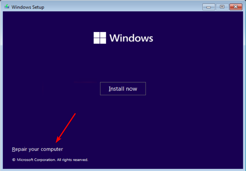 Repair your computer