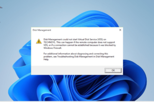 Fix: Disk Management Could Not Start Virtual Disk Service
