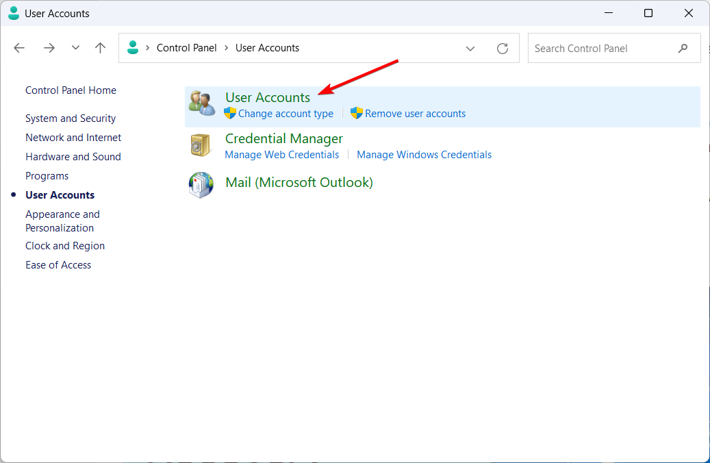 User accounts