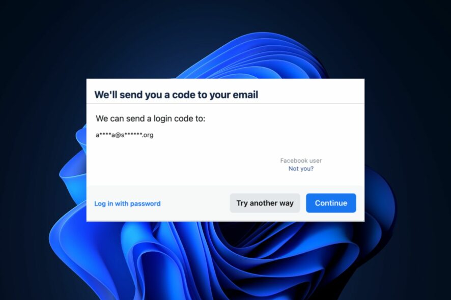 fix facebook not sending code