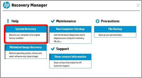 system recovery